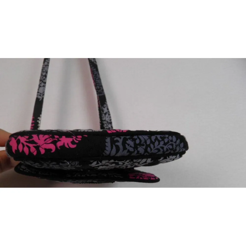Vera Bradley‎ Quilted Black/Gray/Pink Small Crossbody Purse Adjustable Strap Zip - Image 10