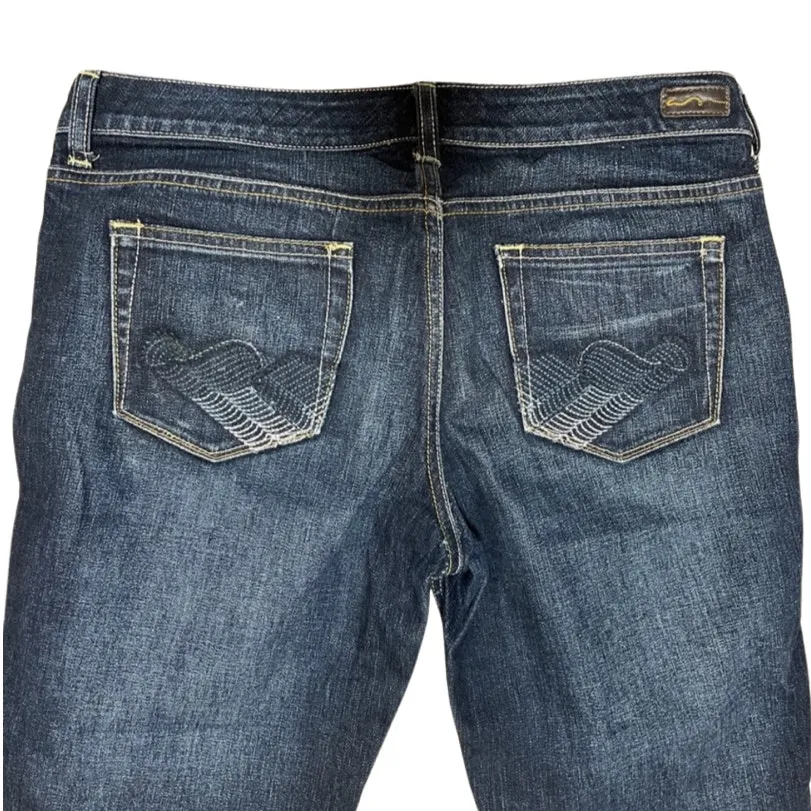 American Rag Cie Low Rise Straight Cut Dark Wash Jeans size 9R 28.5” Inseam - Image 4