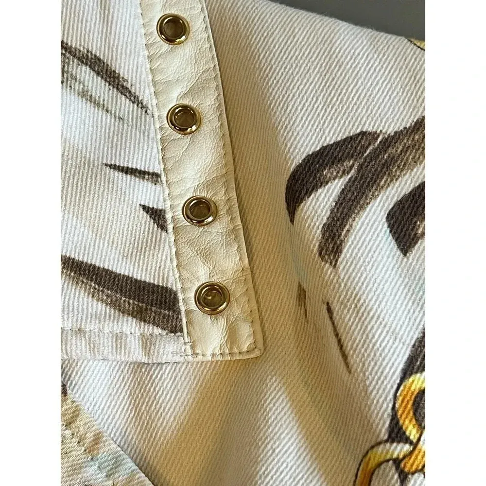 St. John's Sport Marie Gray Bamboo and gold chain S Blazer - Image 6