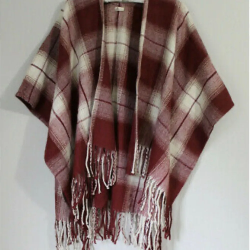 Hollister plaid scarf shawl cardigan - Image 4