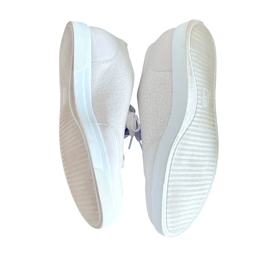 Munro Gabbie Leather White Grey Gabbie Zipper detail Sneaker 9.5 - Image 4