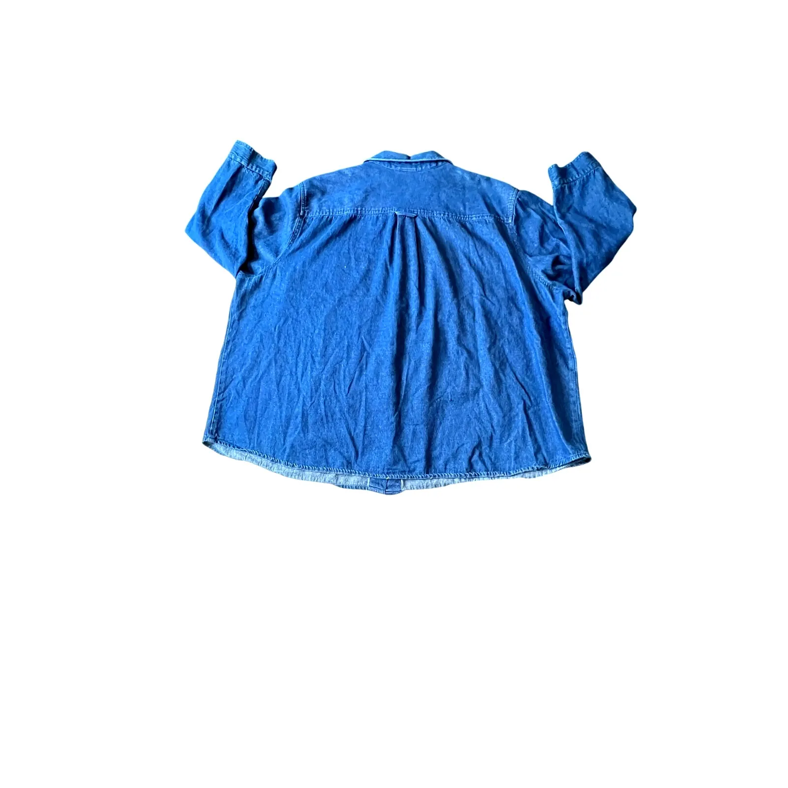 Fashion Bug size 30W Christmas button-up shirt denim teddy bears snow flakes - Image 2