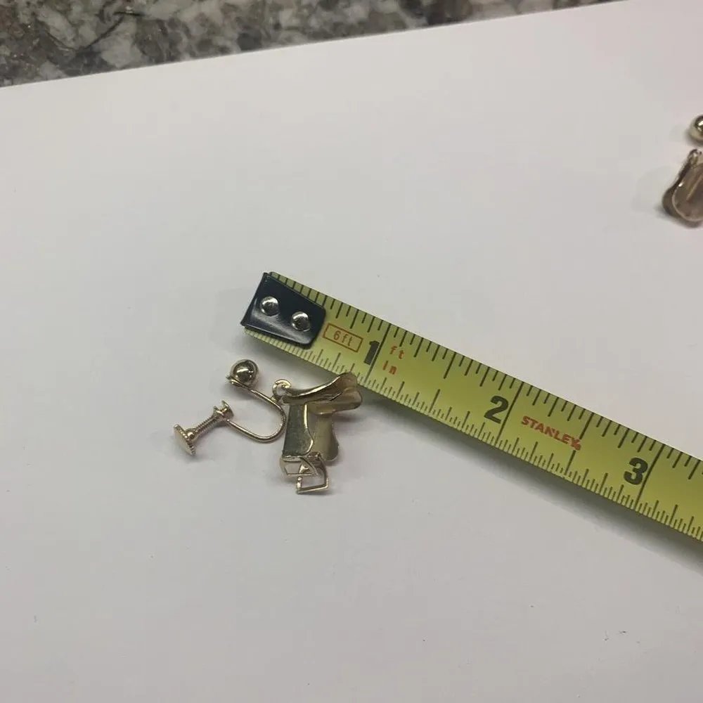 Cowgirl Horse Saddle Vintage Gold Tone Clip On Clip - Image 8