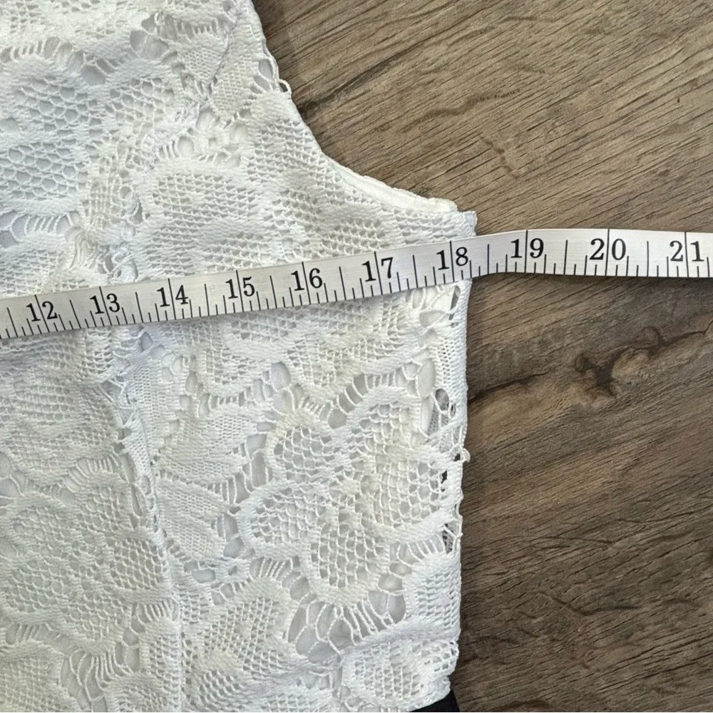 New York White Lace Sleeveless Fit & Flare Dress Women’s Size 16 - Image 7