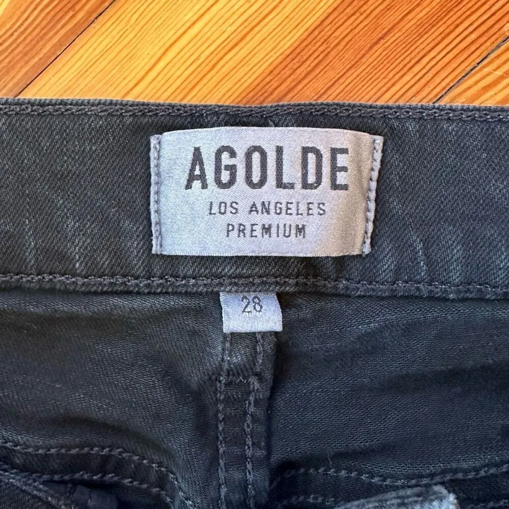 AGOLDE Sophie High Rise Skinny Crop in Harlow Destructed Size 28 - Image 5