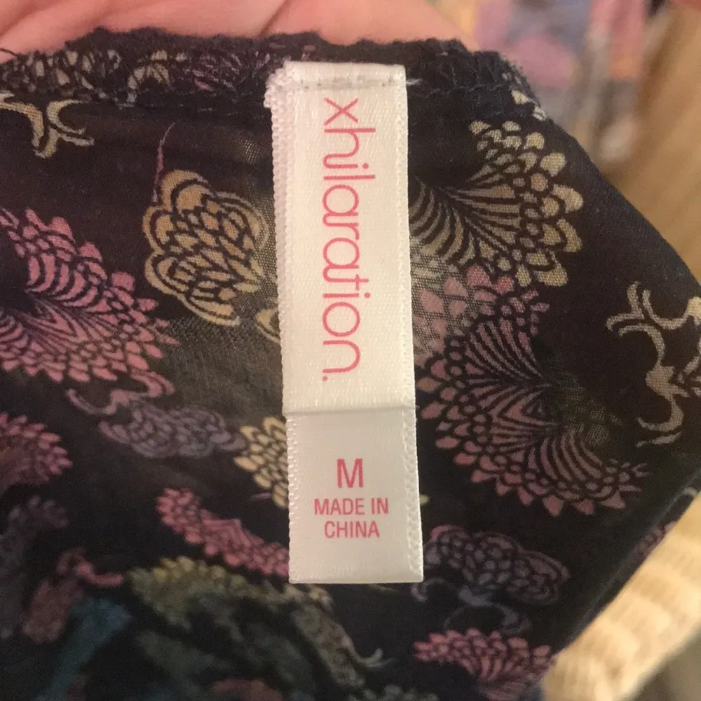 Xhilaration semi sheer paisley top w/ lace detail - Image 3