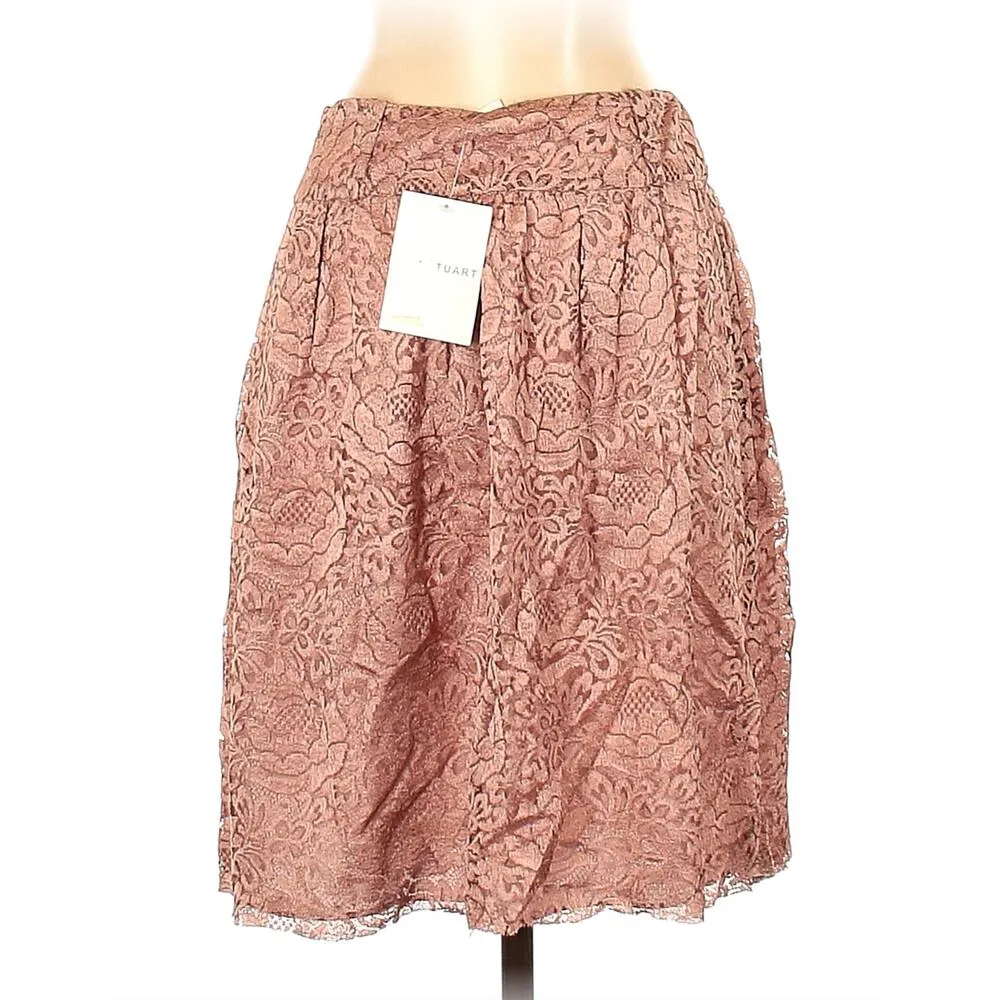 Jill Stuart Skirt Womens 2 A Line Floral Lace Dusky Rose Pink NWT - Image 2