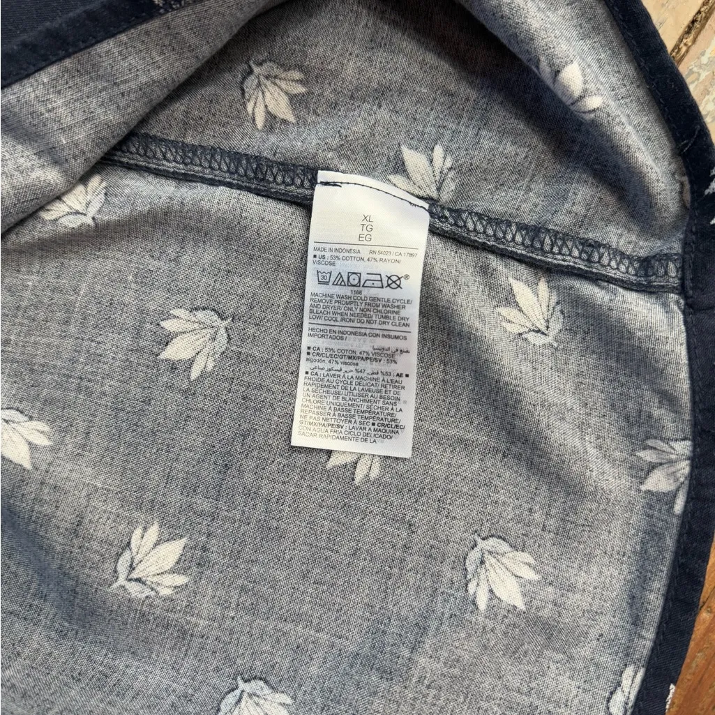 NWT Old Navy V-Neck Mini Swing Dress in Navy Floral ~ Size XL 💚🍄 - Image 11