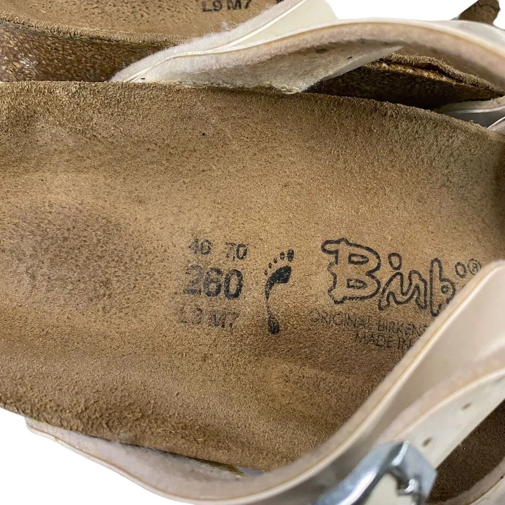 Birkenstock Birki's Sandals White three straps with buckles EU‎ 40 L9 M7 - Image 6