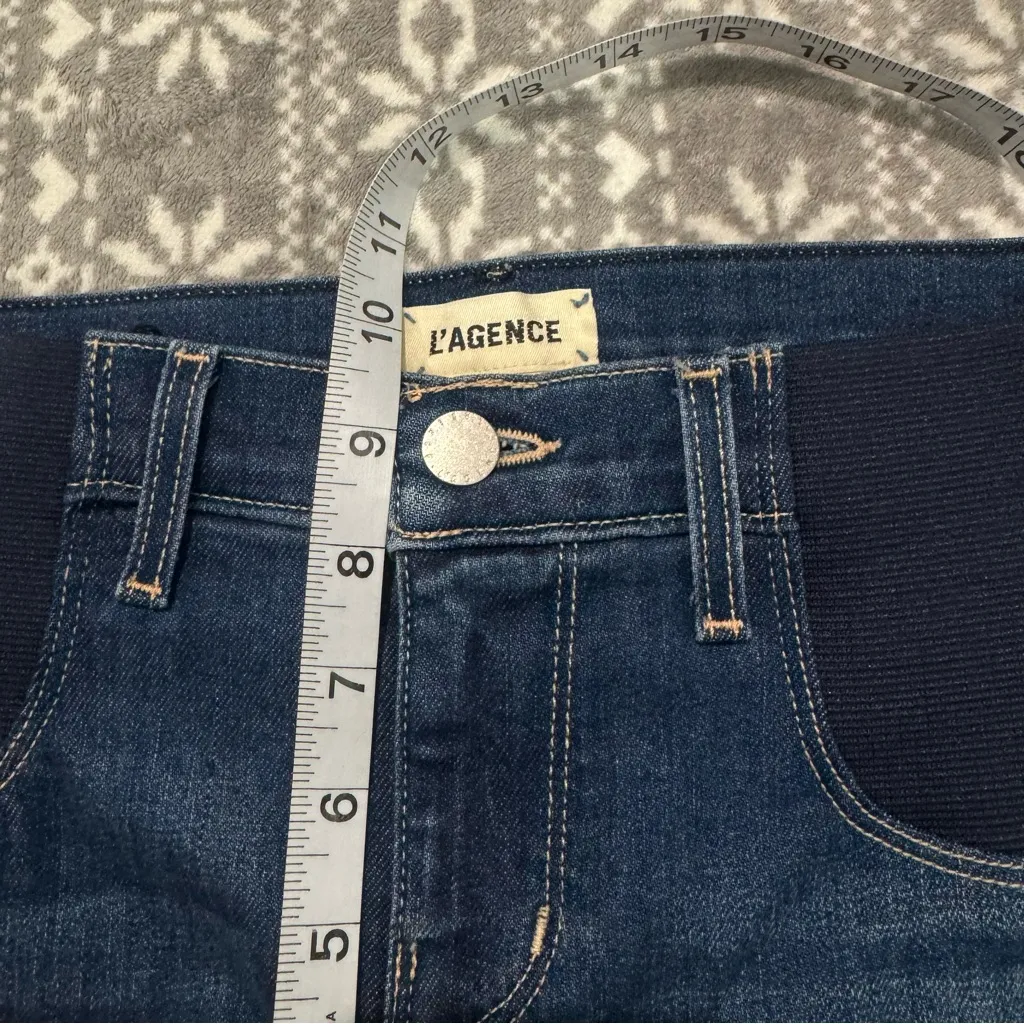 New L'agence Sada High Rise Cropped Slim Maternity Jean In Byers Size 25 - Image 11