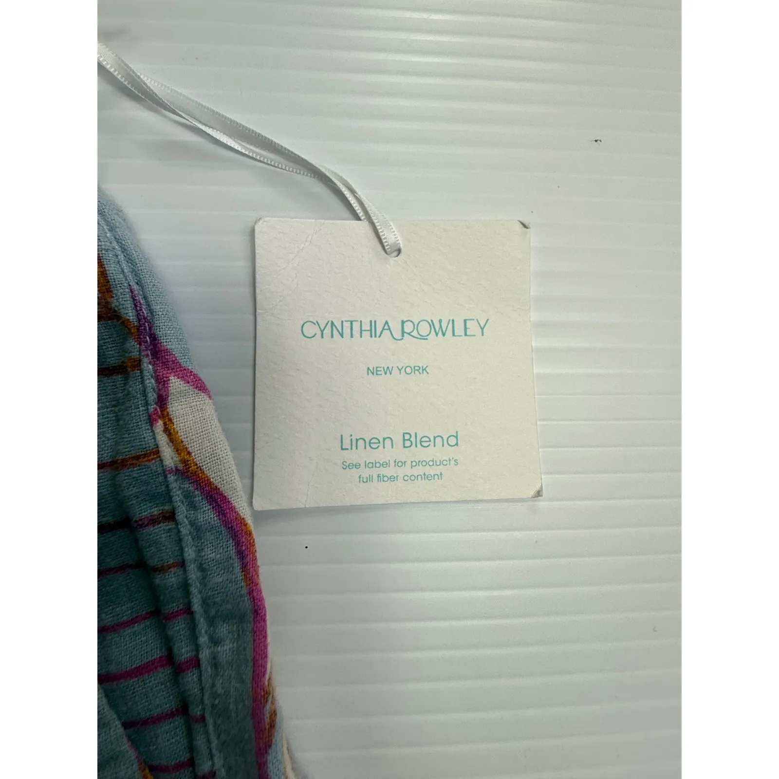 Cynthia‎ Rowley Linen Blend Leaf Print Shorts Blue Purple XS NWT - Image 5