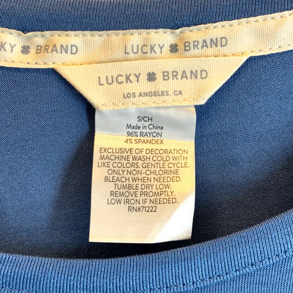 Lucky Brand | NWOT | Small | Women's Blue Desert Graphic Short Sleeve T-Shirt - Image 3