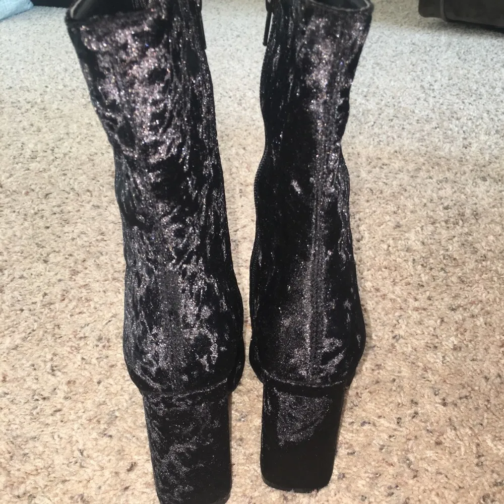 Olivia Miller Velvet High Ankle Bootie - Image 6