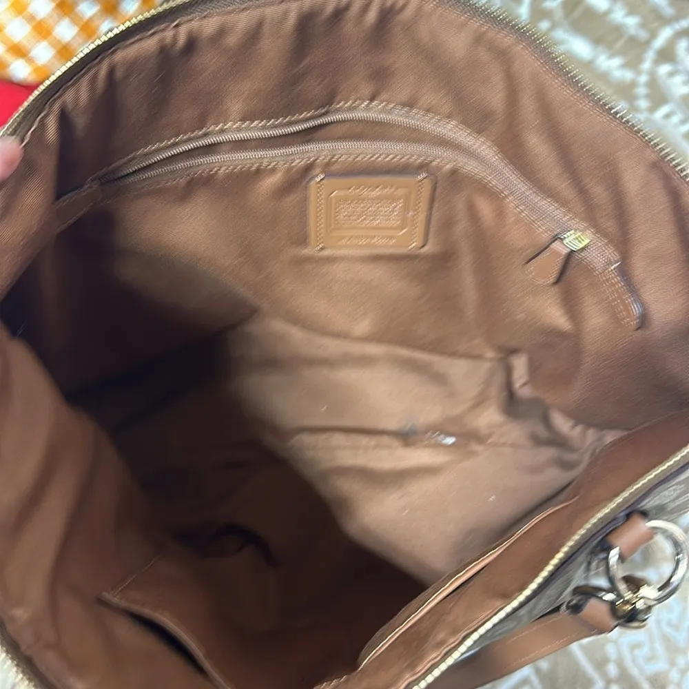- Coach Brown Signature Tote - Image 11