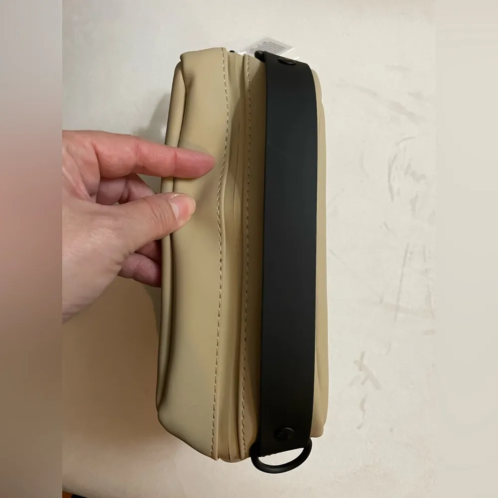 NWT Rains Box Bag Should Crossbody Bag Waterproof Sand Color - Image 12