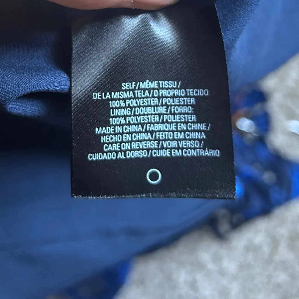 T Tahari Lucile Dress Blue Black Floral Lace Mini Dress Formal Wedding Guest 8 - Image 6