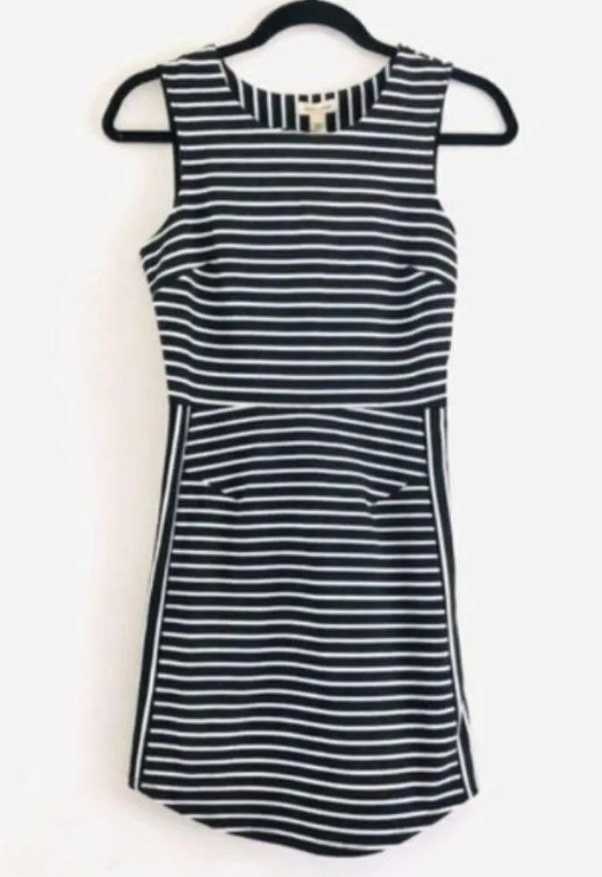 Urban Outfitters Dress S Mini Stripe Ponte Bodycon Black White - Image 3
