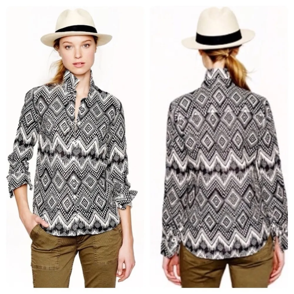 J.crew • boy fit diamond ikat linen shirt - Image 12