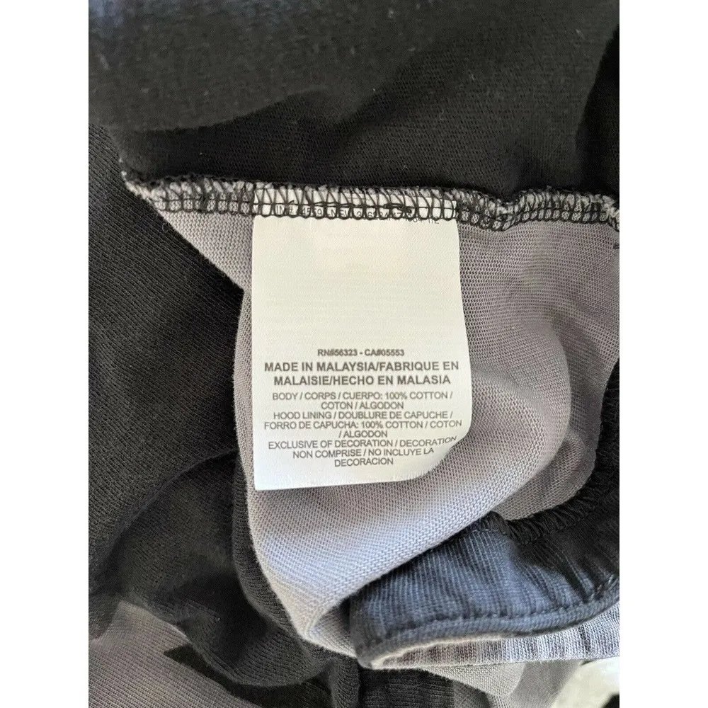 Nike  Black Geometric Print Pullover Hoodie Logo Sweatshirt Size Small - Image 5