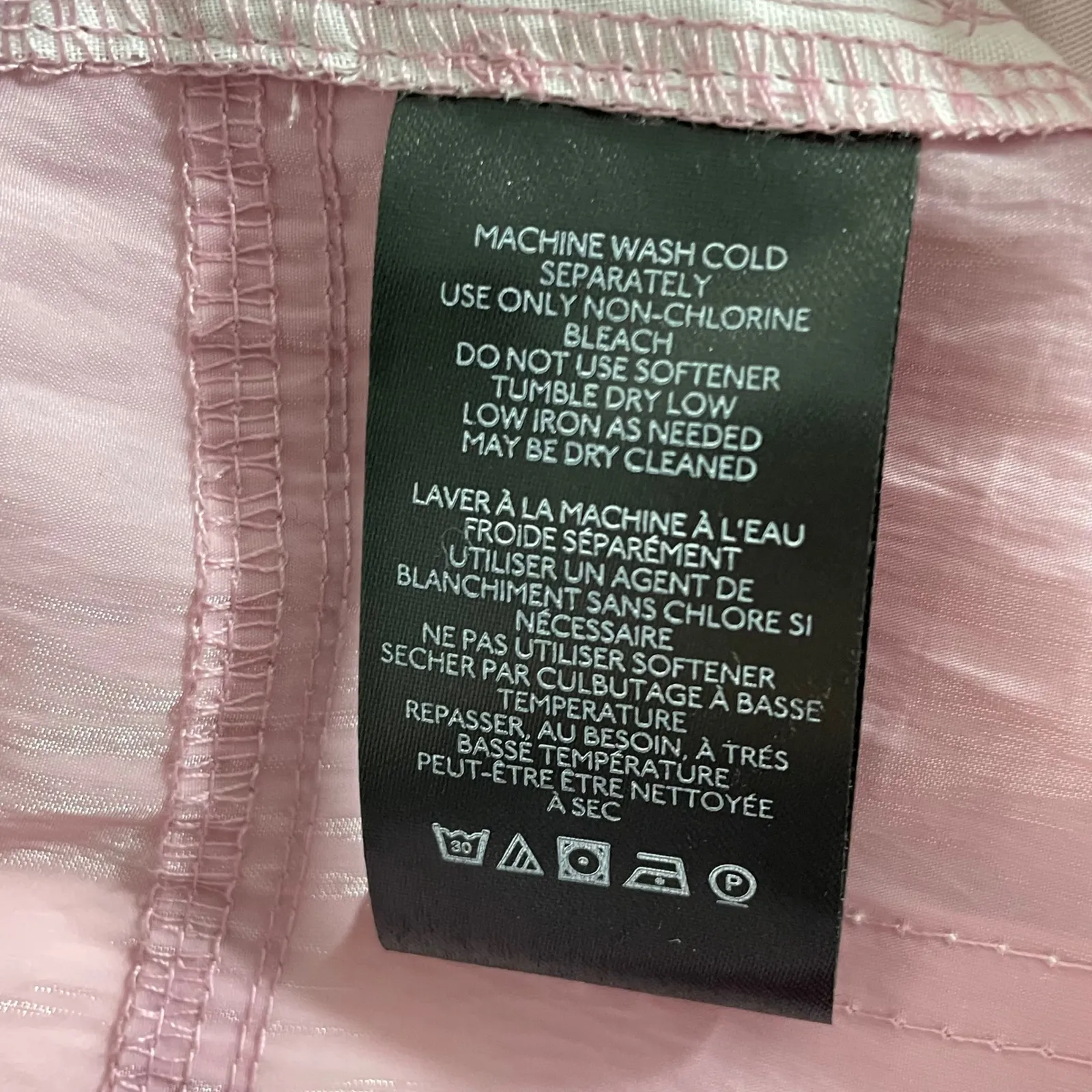 NWT Silence + Noise Pink Purple Nylon Wide Leg Pants Size 8 Parachute Pants - Image 6