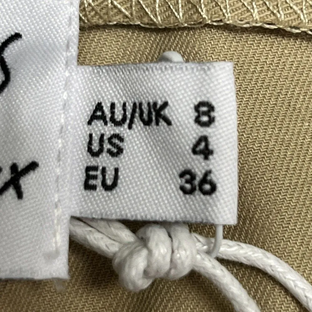 Princess Polly Women’s Beige Cepora Cargo Wide Leg Pants With Pockets- size 4 - Image 9