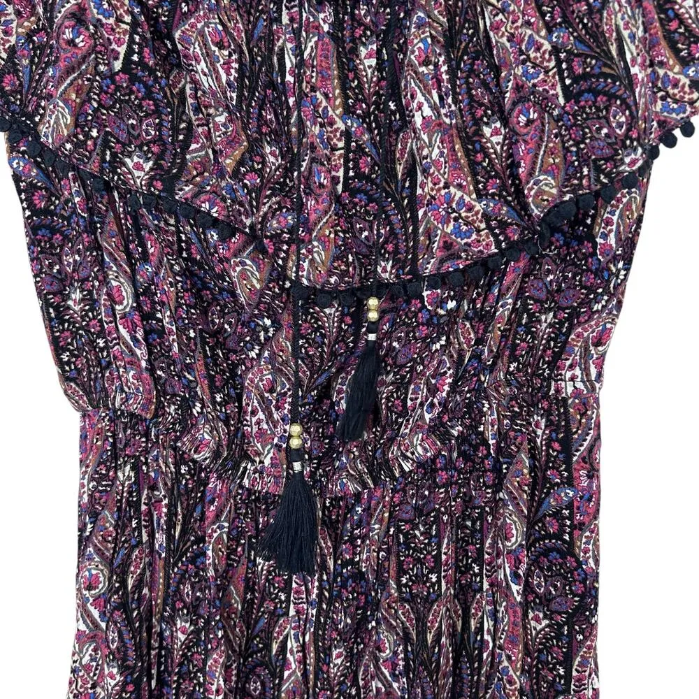 American Eagle Printed Flounce Top Maxi Dress Sz S - Image 4