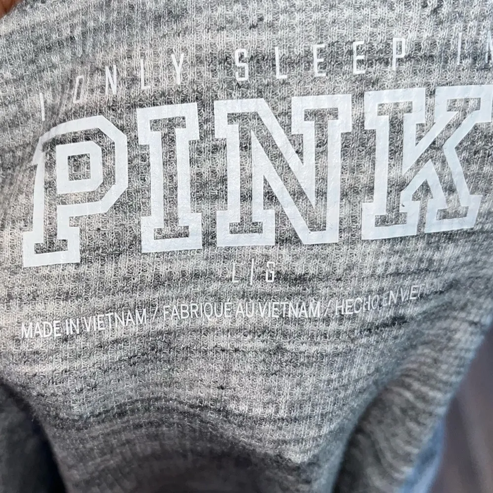 Victoria’s Secret PINK Thermal Sleep Henley Top L - Image 3