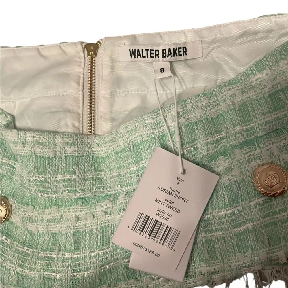 NWT Walter Baker Mint Tweed Adrian Short - Size 8 - Image 8