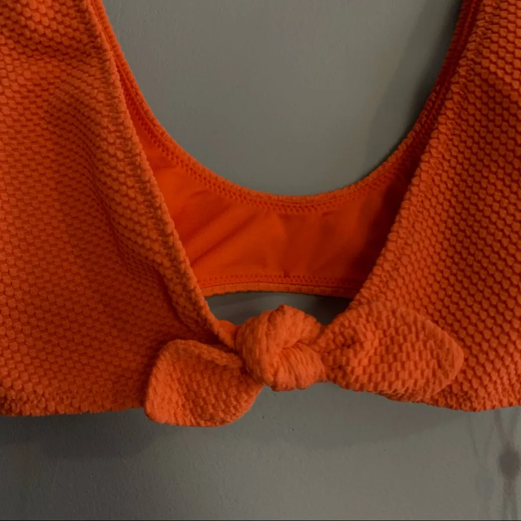 MINKPINK Alexa Tie Front Bikini Top NWT Size XS Scoop Neck - Image 5