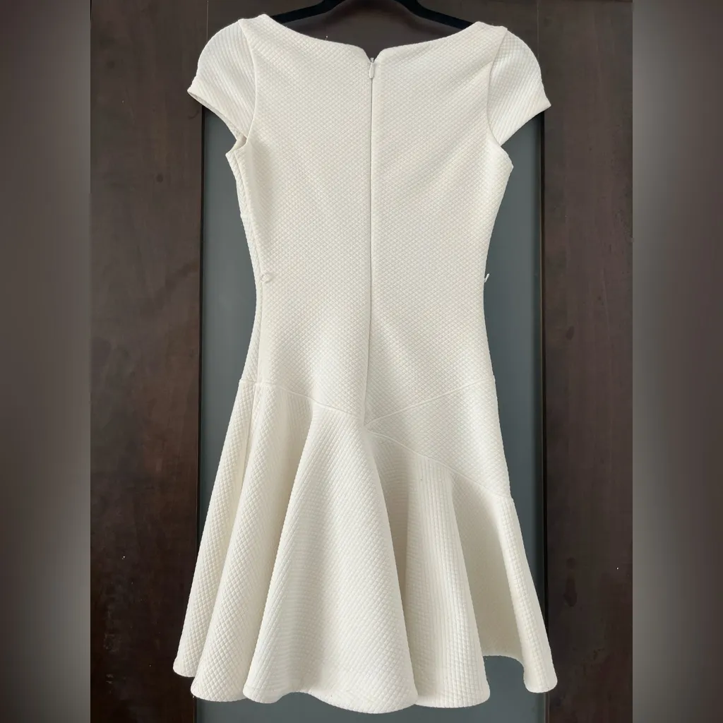 Bebe  White Textured Mini Dress - Image 2