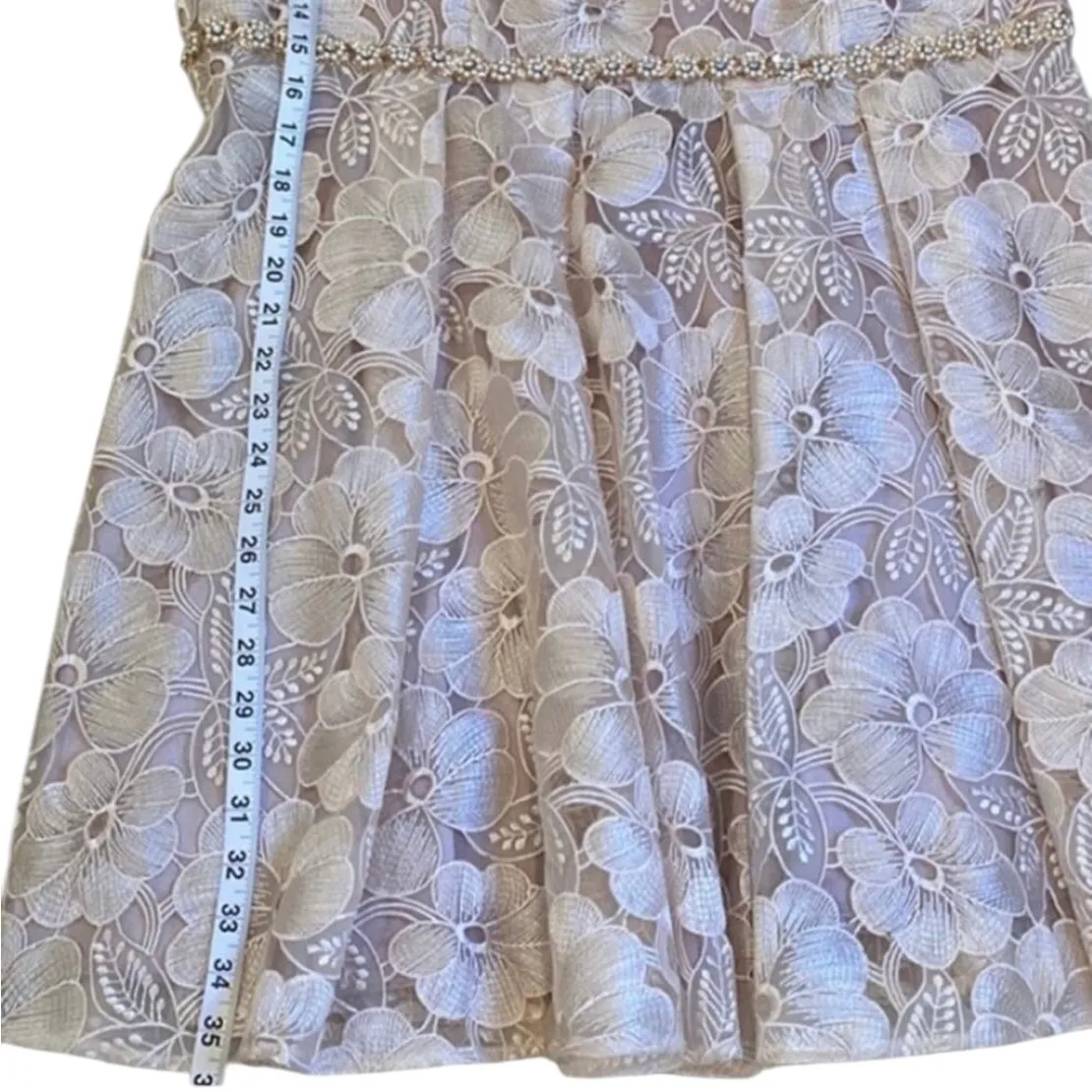 Plus Size Cocktail Dress 18 Retro Semi Formal 18W Party Elegant Beaded Special Pink - Image 13