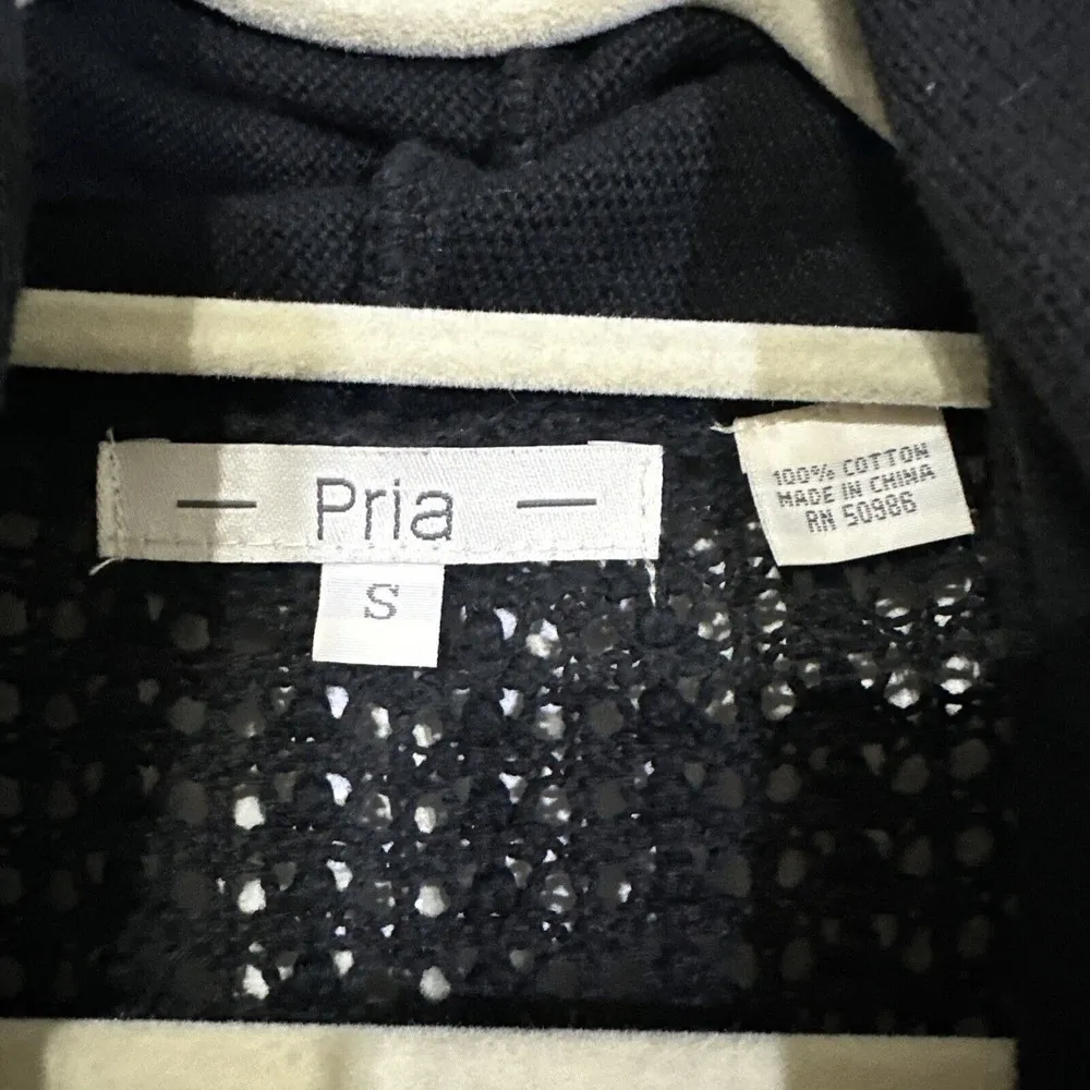 Pria Women Black Cardigan S Crochet open net. - Image 3