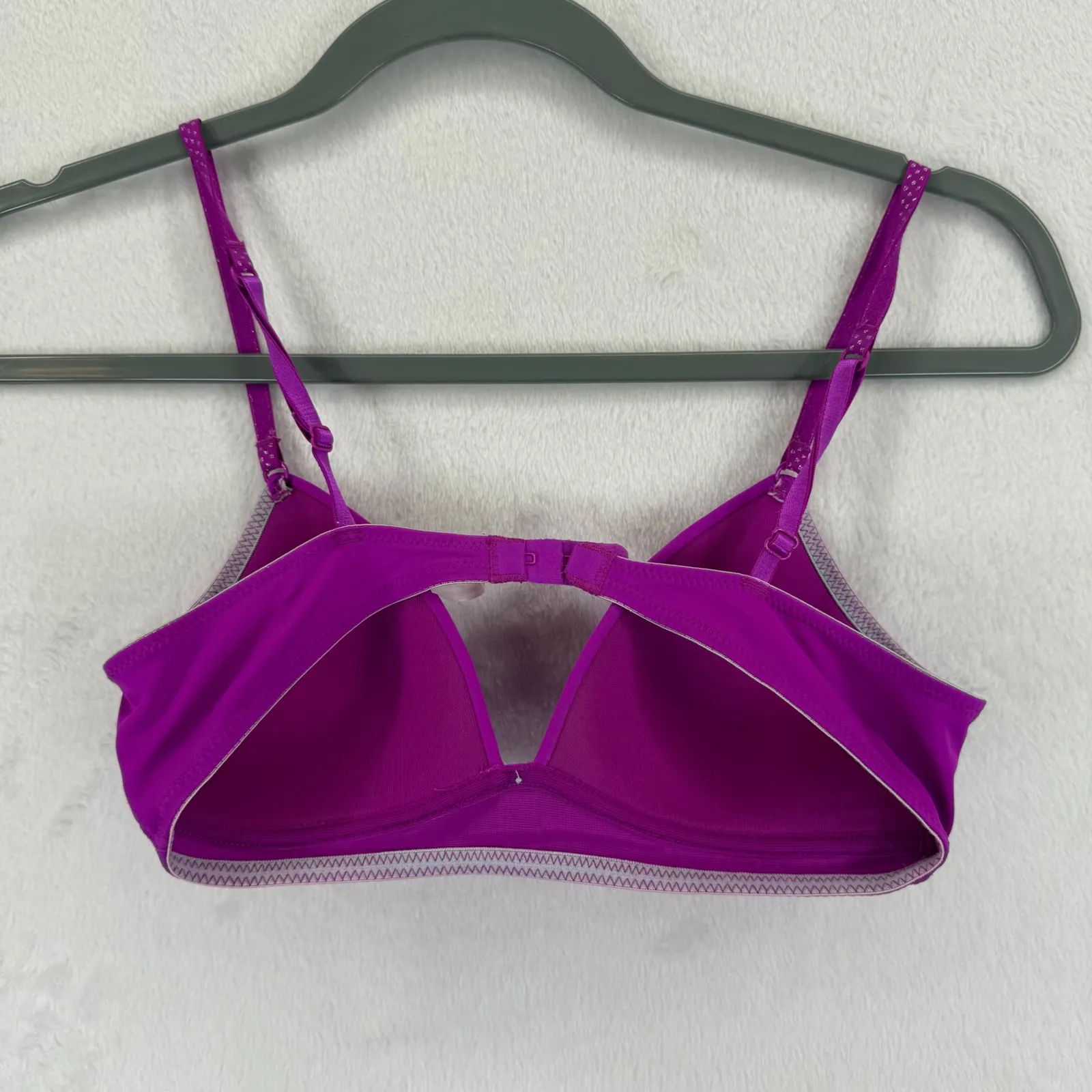 Circo Purple Bra Size 34A Womens‎ Silver Dot Adjustable Straps Padded Lined - Image 4