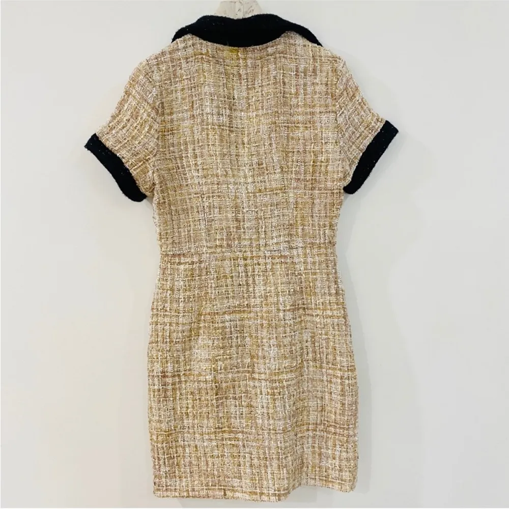 Alexia Admor tweed button up dress with gold buttons NWT - Image 4