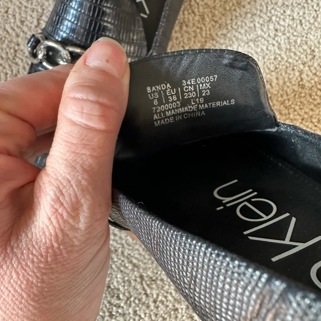 Calvin Klein Banda loafers black silver 6 - Image 5