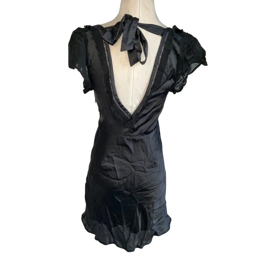 Free People x Revolve Violet Visions Slip Mini Dress in Black Combor 2 New Women - Image 6