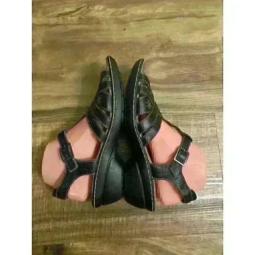 Montana Artesian‎ Crafted black sandals Sz 9 - Image 3