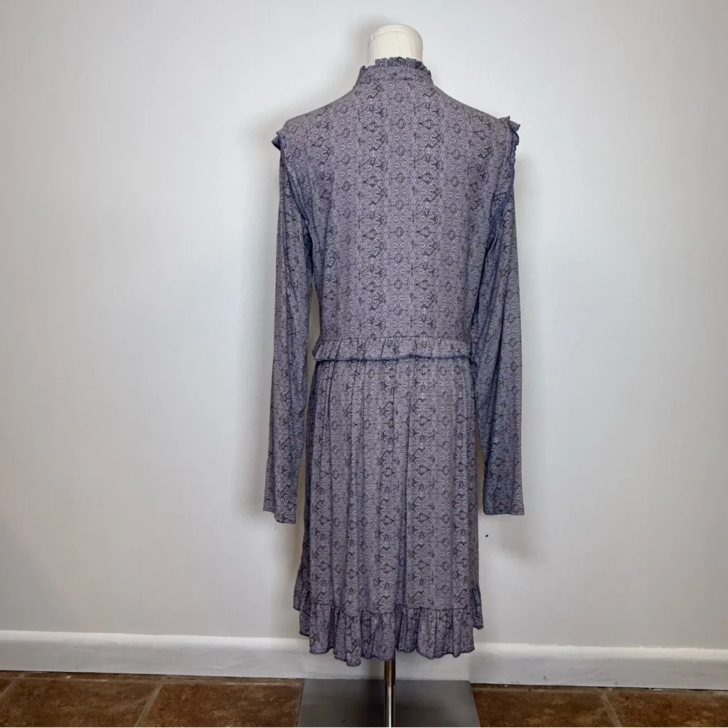 My Jewellery Western Boho Purple Brown Ruffle Detail Dress Women’s Size Small - Image 5