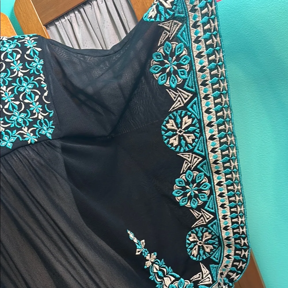 INC International Concepts Black Relaxed Embellished Blouse Size M - Image 6