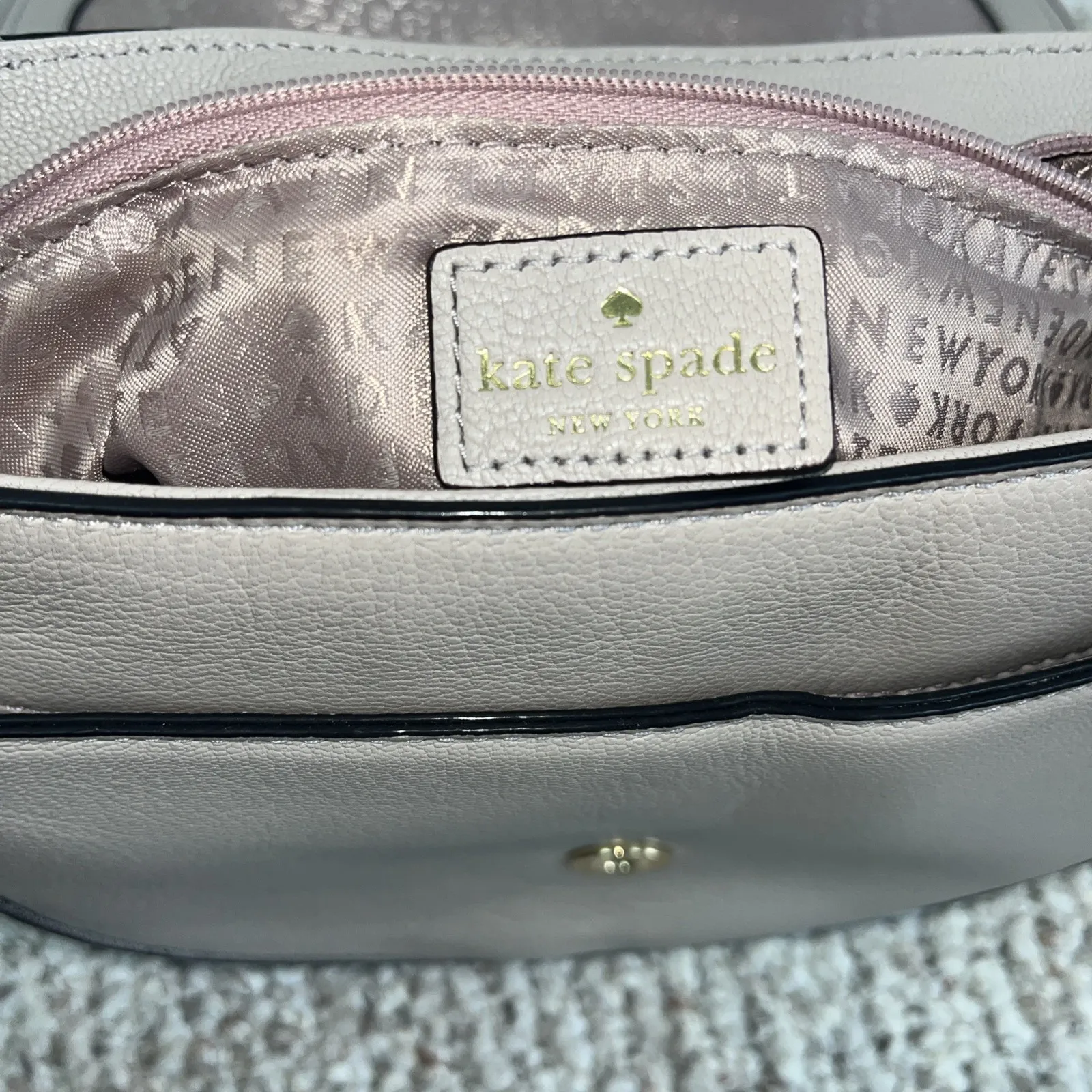Kate Spade Hunts Place Marsi Leather & Suede Crossbody Purse Bag - Image 9