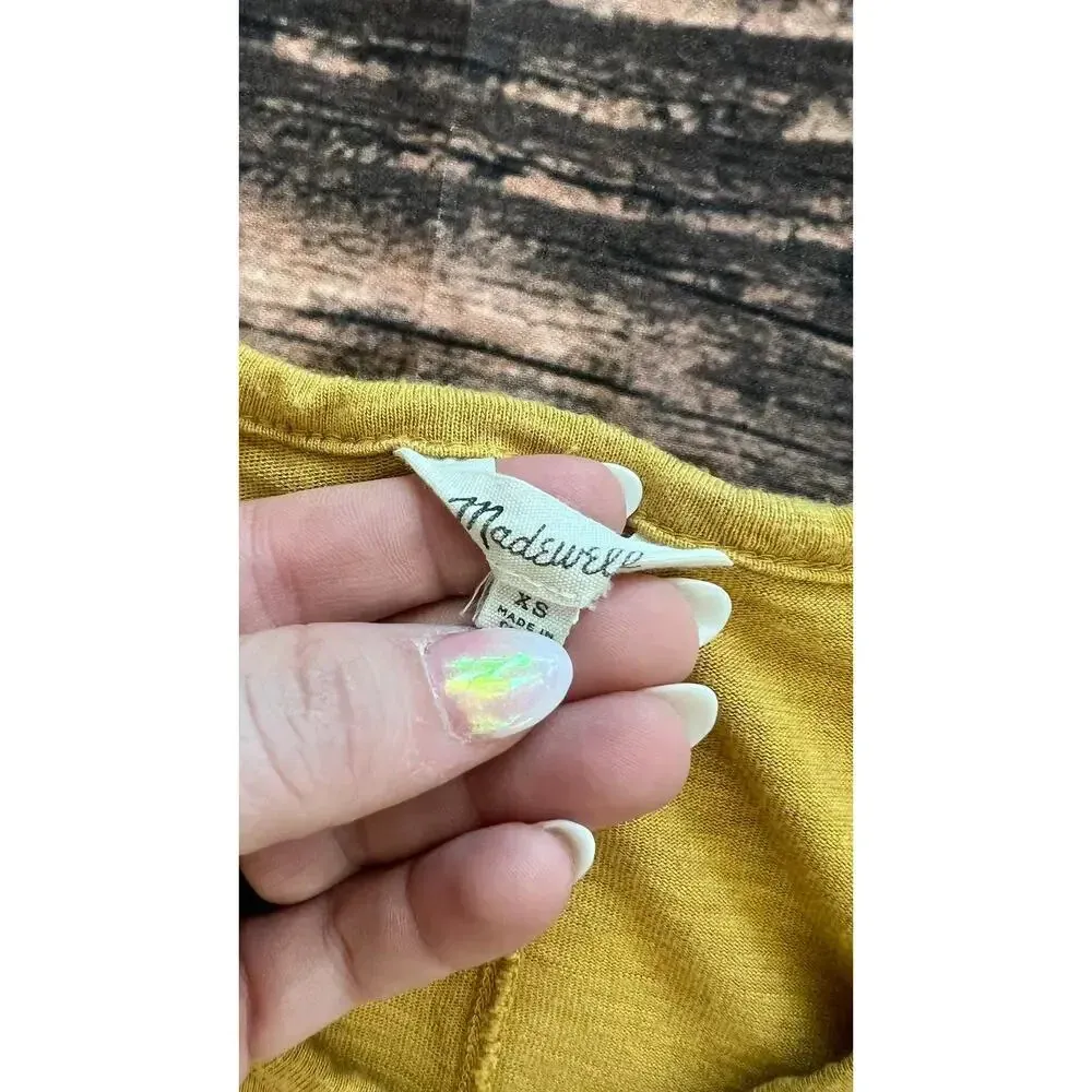 Madewell Women's XS Yellow Highpoint Tank Dress Knee Length Casual‎ - Image 3