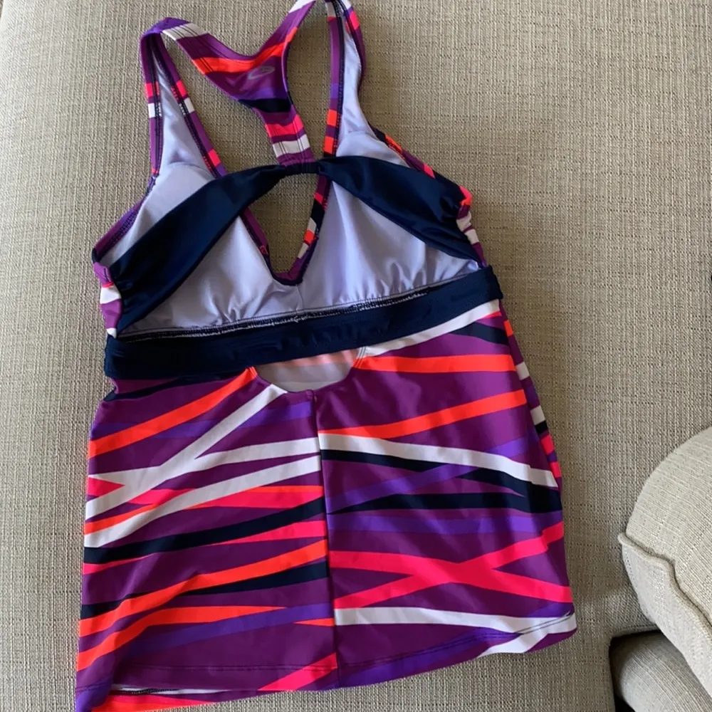 Vibrant colorful workout tank or tankini swim top - Image 2