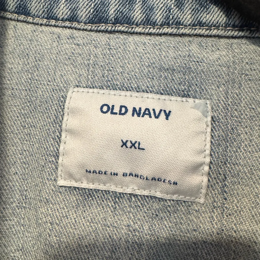NWT Old Navy Light Blue Denim Distressed Jacket - Image 4