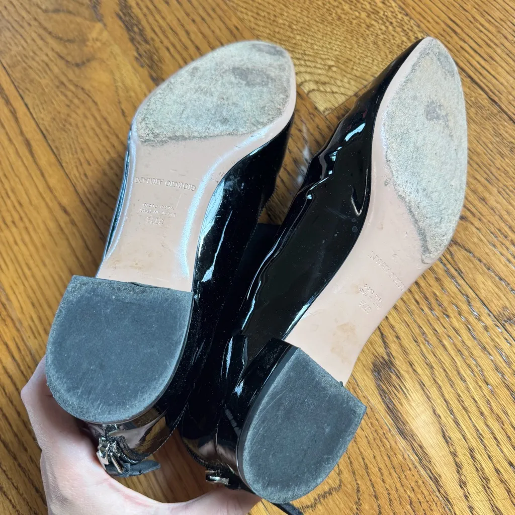 Giorgio Armani Patent Leather & Suede Ankle Booties - Image 6