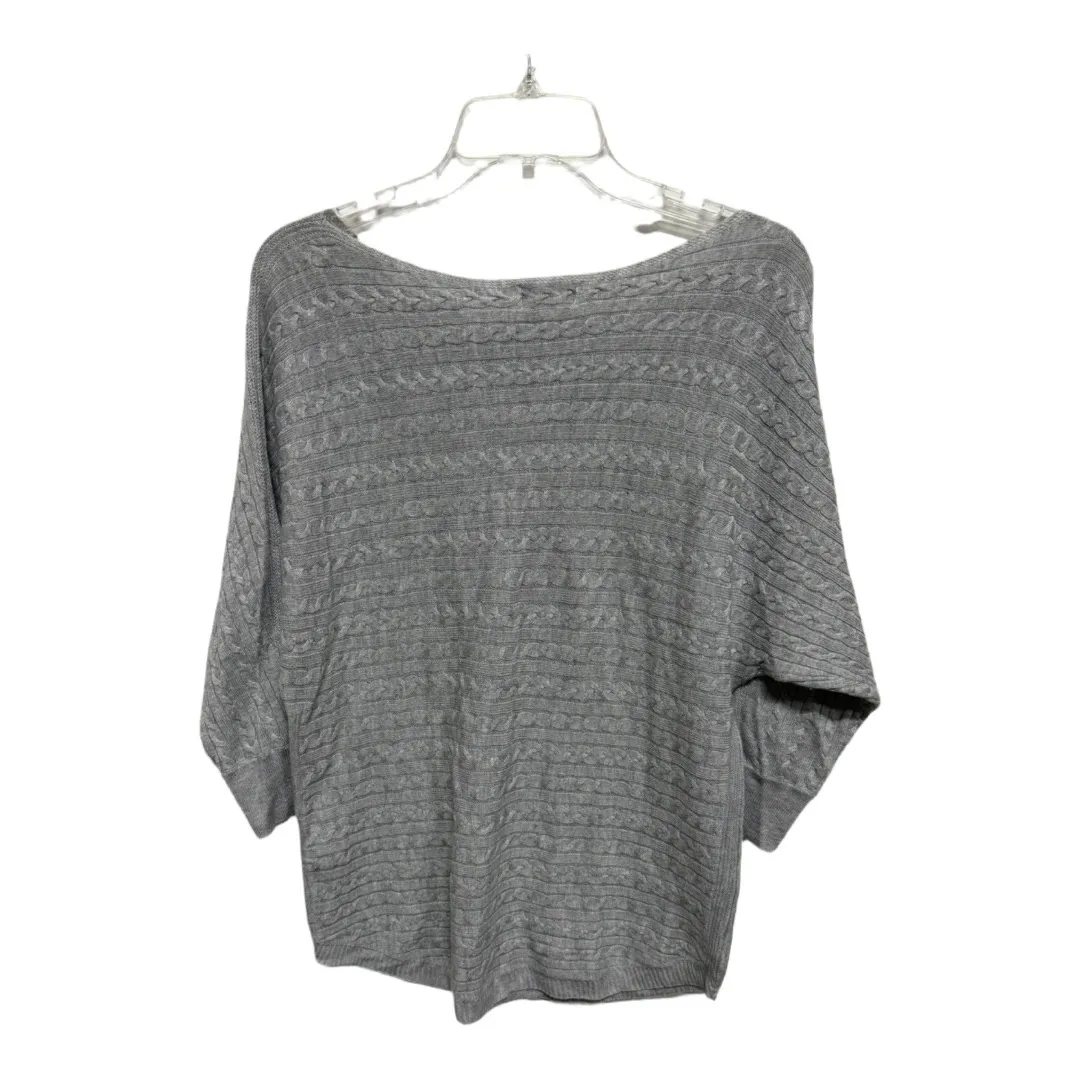 Market & Spruce Gray Knit Light Weight Sweater Size Medium Cashmere Silk Blend - Image 4