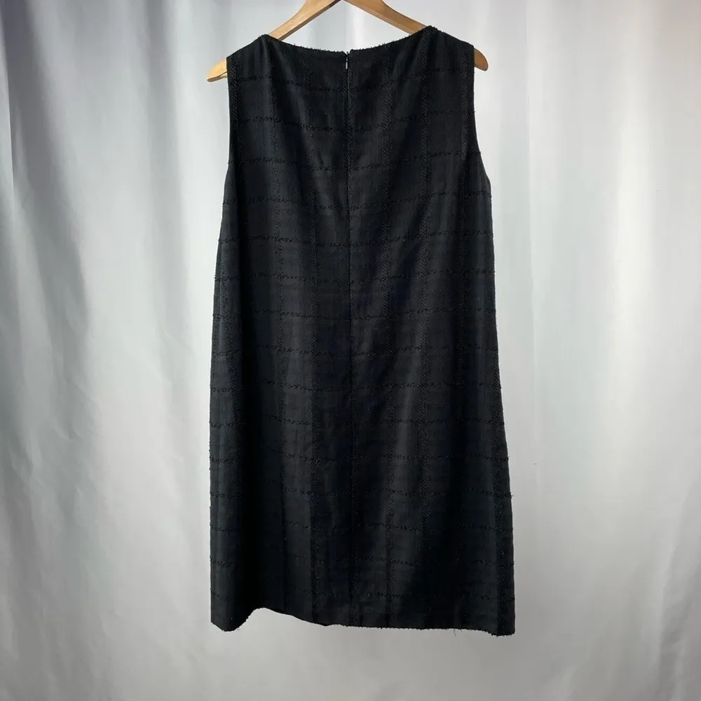 Piazza Sempione Bateau Neckline Mini Shift Dress‎ in Black Size 12 - Image 7