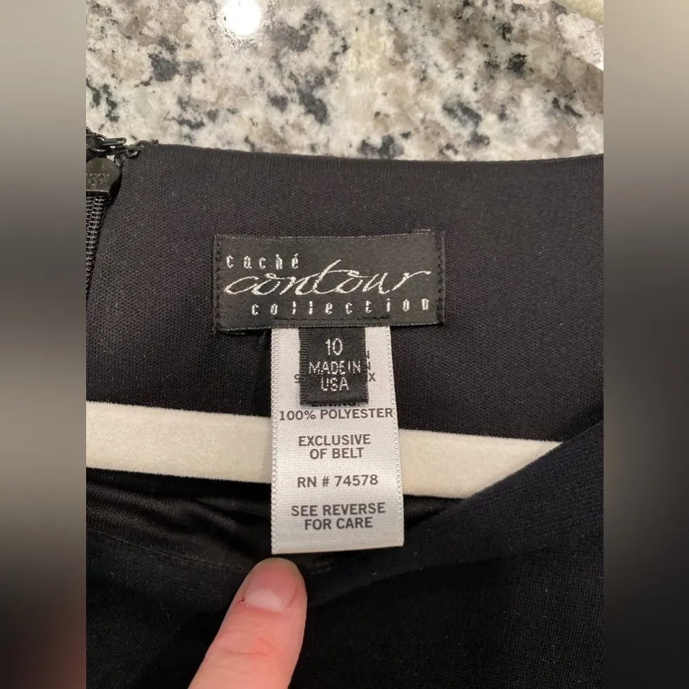 Like New Black Cache Midi Dress Stretch - Image 4