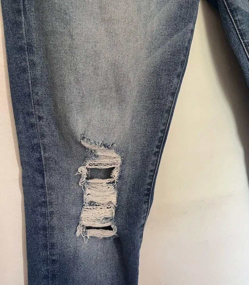 KAN CAN Estilo Distressed Womens Jeans SZ 9/28 Cut 38328 Medium Wash Midrise - Image 5
