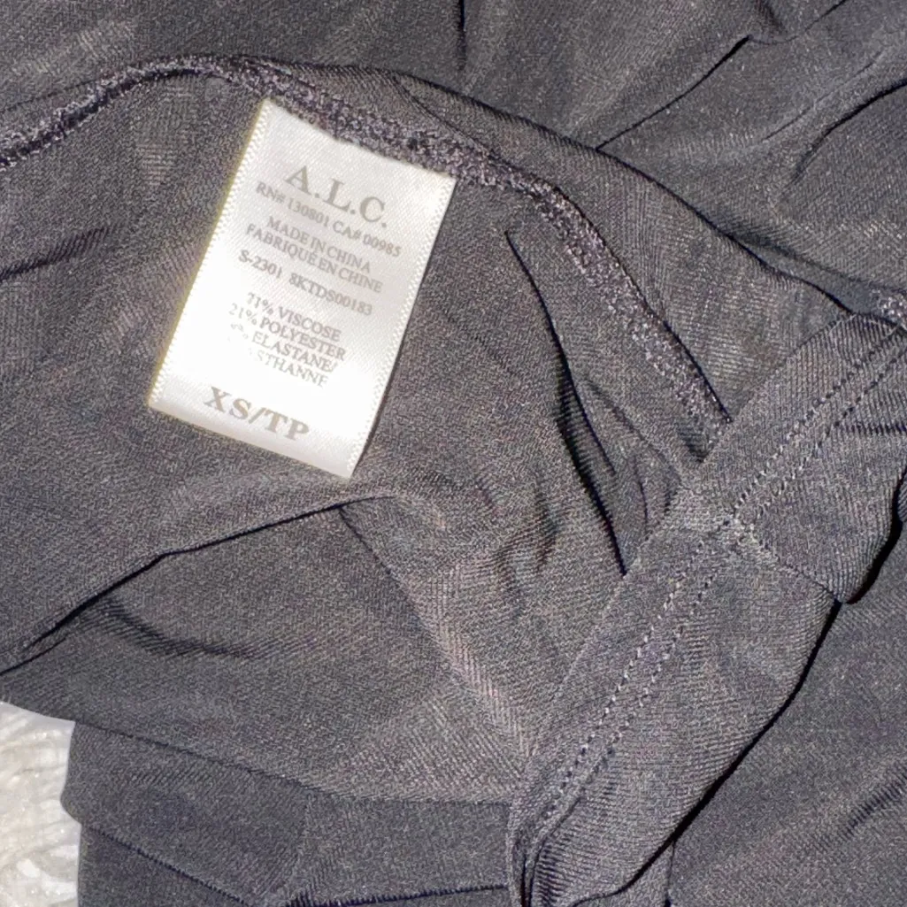 NWOT A.L.C. Mona Luxe Matte Black Jersey Cutout Back Ruched Midi Dress XS - Image 6