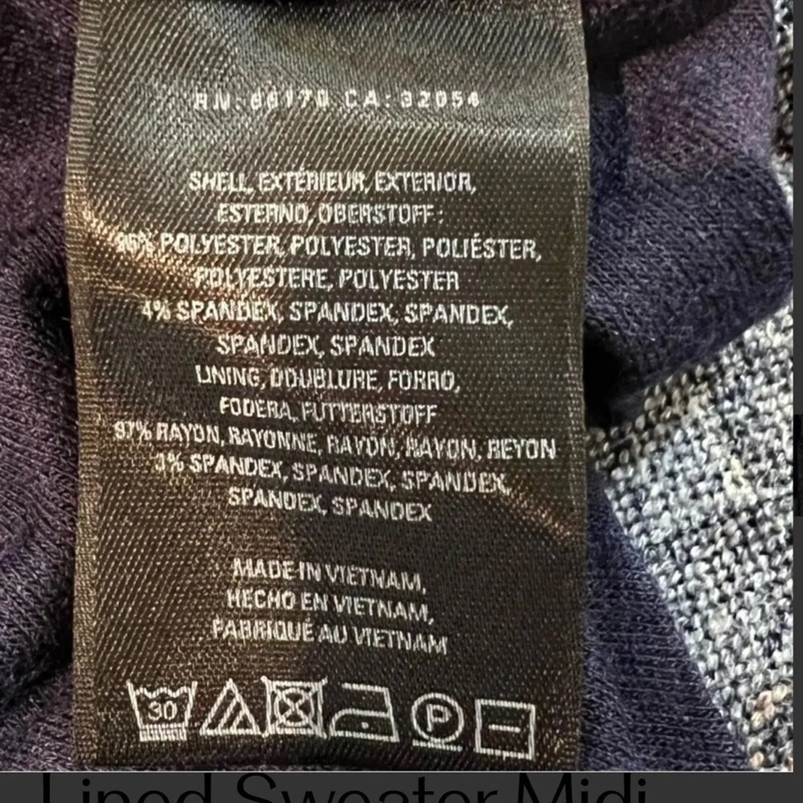 MAEVE / Anthropologie Eria Navy Blue Boho Lined Sweater Midi Dress, Size XS - Image 13